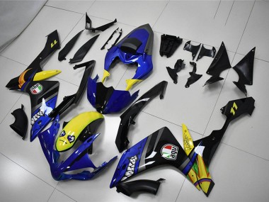 Buy 2007-2008 Blue Yellow Black Shark Yamaha YZF R1 Motorcycle Fairings UK