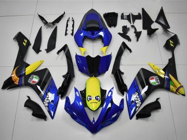 Buy 2007-2008 Blue Yellow Black Shark Yamaha YZF R1 Motorcycle Fairings UK