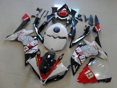 Buy 2007-2008 White Red Black Yellow Dark Dog Yamaha YZF R1 Motorcycle Fairings UK