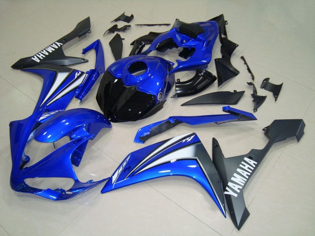 2007-2008 Blue White Black Yamaha YZF R1 Motorcycle Fairings UK