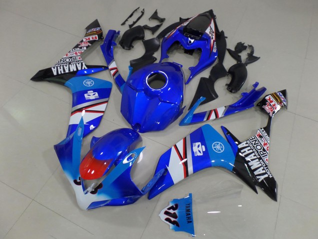 2007-2008 Blue White Red Black Yamaha YZF R1 Motorcycle Fairings UK