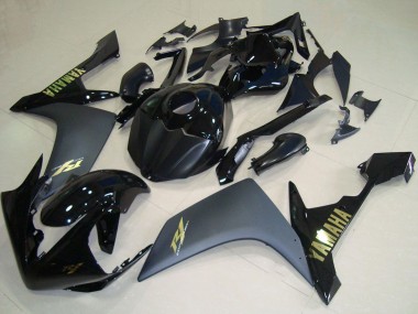 Buy 2007-2008 Glossy Black Matte Black Gold Yamaha YZF R1 Motorcycle Fairings UK