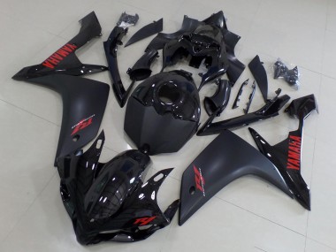 Buy 2007-2008 Glossy Black Matte Black Red Yamaha YZF R1 Motorcycle Fairings UK
