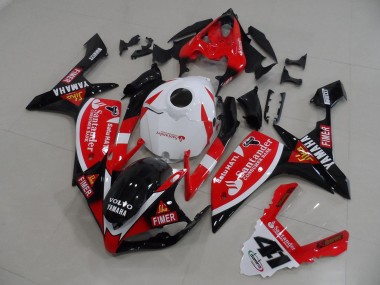Buy 2007-2008 Red White Black Volvo Fimer Santander Yamaha YZF R1 Motorcycle Fairings UK