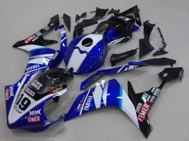 Buy 2007-2008 White Blue Black Volvo Fimer Yamaha YZF R1 Motorcycle Fairings UK