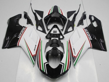 Buy 2007-2014 White Red Green Glossy Black Ducati 848 Motorcycle Fairing Kits UK