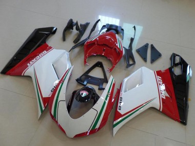 Buy 2007-2014 White Red Green Glossy Black Ducati 848 Motorcycle Fairing UK