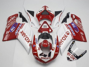 Buy 2007-2014 White Red Glossy Black Valsir Xerox OEM Style 41 Ducati 848 1098 1198 Motorcycle Fairings UK