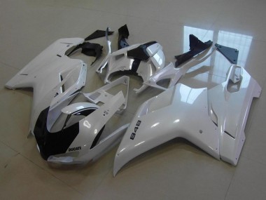 Buy 2007-2014 Glossy White Ducati 848 Motorcycle Fairings UK