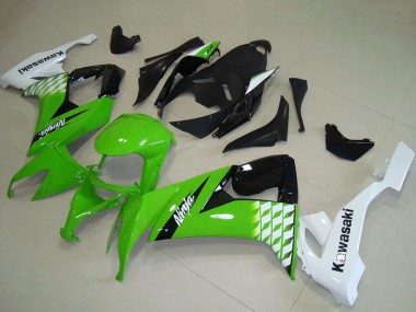 Buy 2008-2010 White Green Glossy Black Kawasaki ZX10R Motorcycle Fairings UK