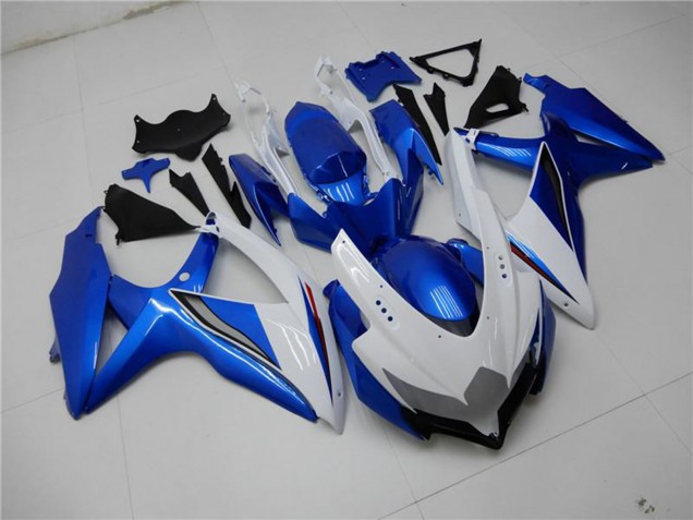 2008-2010 White Blue Suzuki GSXR 600/750 Motorcycle Fairings UK