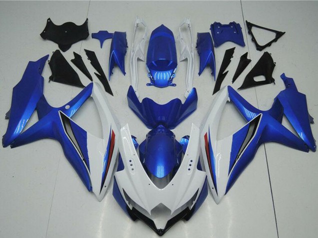 2008-2010 White Blue Suzuki GSXR 600/750 Motorcycle Fairings UK