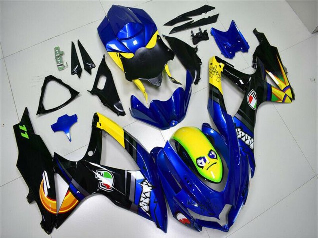 2008-2010 Blue Yellow Shark Suzuki GSXR 600/750 Motorcycle Fairings UK