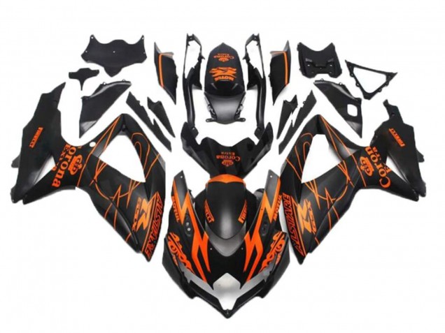 2008-2010 Matte Black Orange Alstare Corona Motul Suzuki GSXR 600/750 Motorcycle Fairings UK