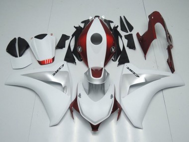 Buy 2008-2011 White Silver Candy Red Honda CBR1000RR Motorcycle Fairings UK