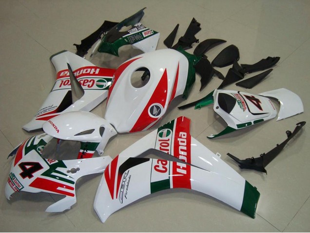2008-2011 White Red Dark Green Castrol Honda CBR1000RR Motorcycle Fairings UK
