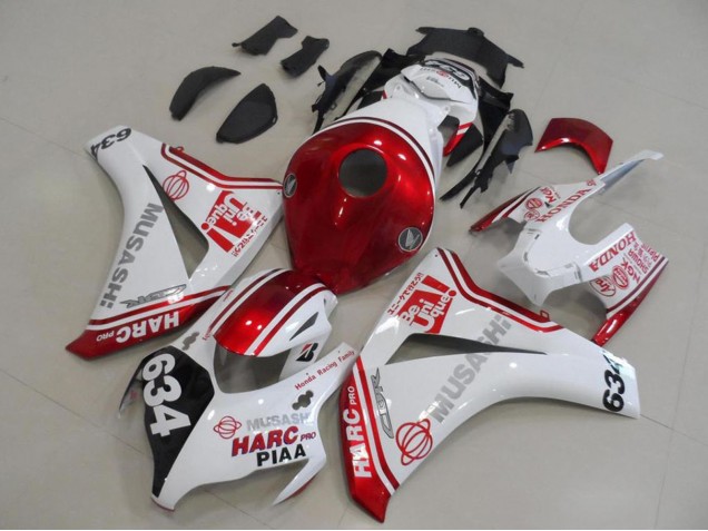 2008-2011 White Red Black HARC Pro PIAA 634 Honda CBR1000RR Motorcycle Fairings UK