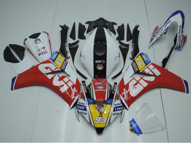 2008-2011 White Red Yellow Black Givi 93 Honda CBR1000RR Motorcycle Fairings UK
