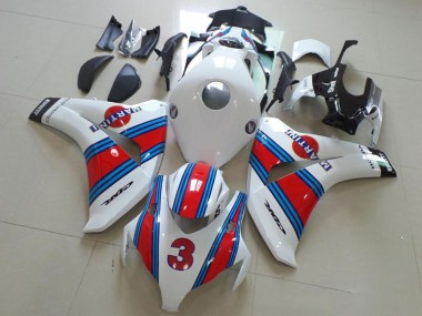 Buy 2008-2011 White Red Light Blue Martini 3 Honda CBR1000RR Motorcycle Fairings UK
