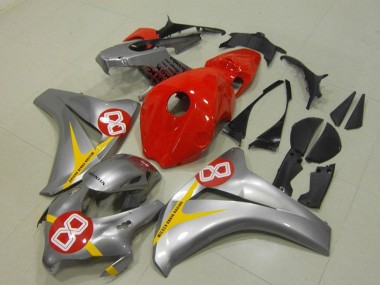 Buy 2008-2011 Silver Red Yellow 8 Honda CBR1000RR Motorcycle Fairings UK