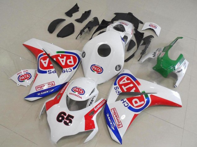 2008-2011 White Red Blue Pata 65 Honda CBR1000RR Motorcycle Fairings UK