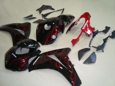 Buy 2008-2011 Glossy Black Red Flame Racing Honda CBR1000RR Motorcycle Fairings UK