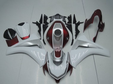 Buy 2008-2011 White Silver Maroon Red Honda CBR1000RR Motorcycle Fairings UK