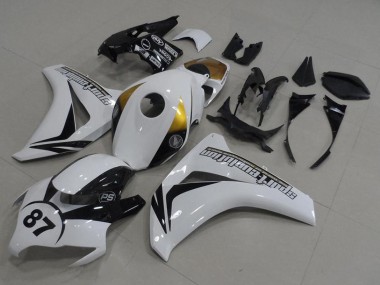 Buy 2008-2011 White Gold Glossy Black 87 Honda CBR1000RR Motorcycle Fairings UK