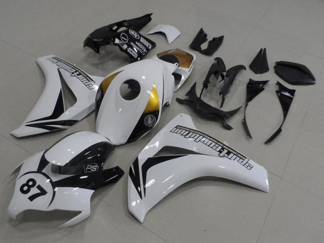 2008-2011 White Gold Glossy Black 87 Honda CBR1000RR Motorcycle Fairings UK