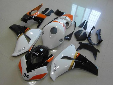 Buy 2008-2011 White Orange Glossy Black Racing Honda CBR1000RR Motorcycle Fairings UK