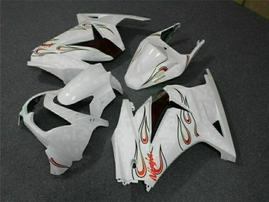 Buy 2008-2012 White Red Kawasaki EX250 Motorcycle Fairings UK