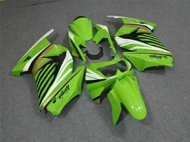 2008-2012 Green White Black Kawasaki EX250 Motorcycle Fairing UK