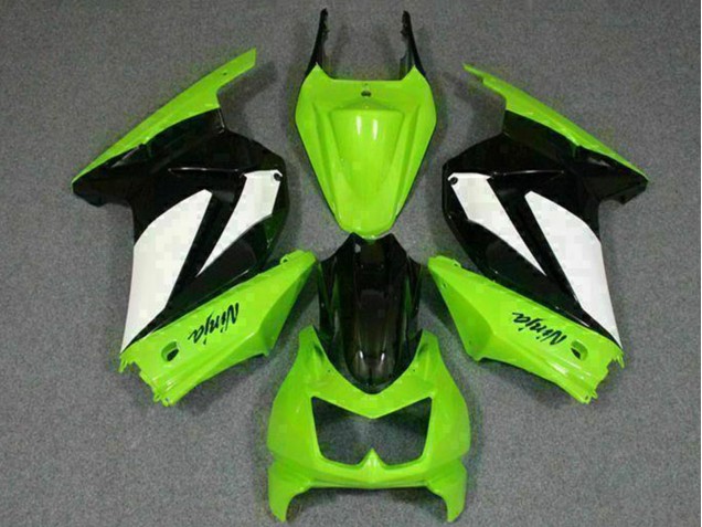 2008-2012 Green White Black Kawasaki EX250 Motorcycle Fairings UK