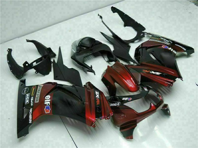 2008-2012 Glossy Black Maroon Red Kawasaki EX250 Motorcycle Fairings UK