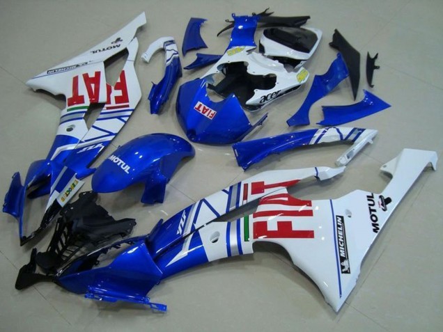 2008-2016 White Blue Red Fiat Motul Michelin Yamaha YZF R6 Motorcycle Fairings UK