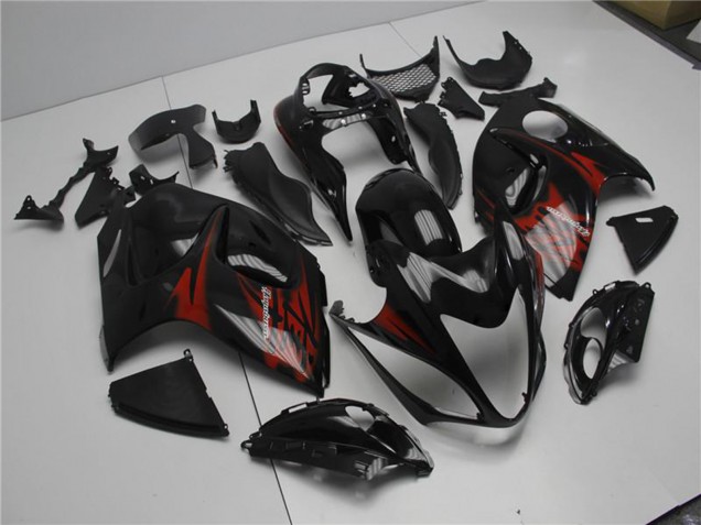 2008-2020 Glossy Black Red Suzuki GSXR 1300 Hayabusa Motorcycle Fairings UK