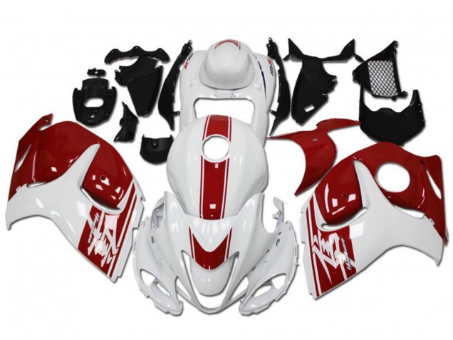 2008-2020 White Red Suzuki GSXR 1300 Hayabusa Motorcycle Fairings UK