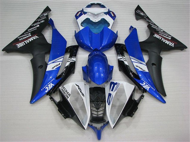 2008-2016 White Blue Matte Black Yamalube Yamaha YZF R6 Motorcycle Fairings UK