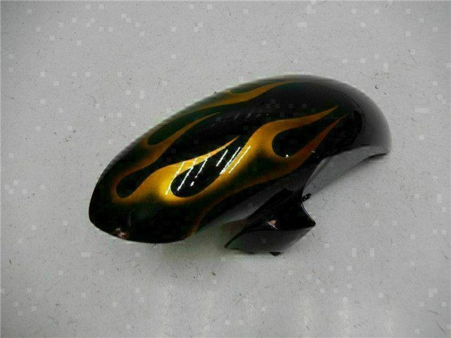 2008-2016 Glossy Black Gold Flame Yamaha YZF R6 Motorcycle Fairings UK