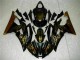 2008-2016 Glossy Black Gold Flame Yamaha YZF R6 Motorcycle Fairings UK
