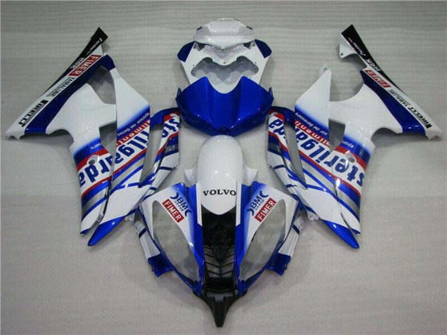 2008-2016 White Blue Red Sterilgarda Volvo Fimer Yamalube Yamaha YZF R6 Motorcycle Fairings UK