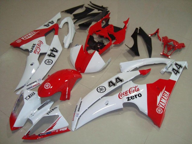 2008-2016 White Red Cocacola 44 Yamaha YZF R6 Motorcycle Fairings UK