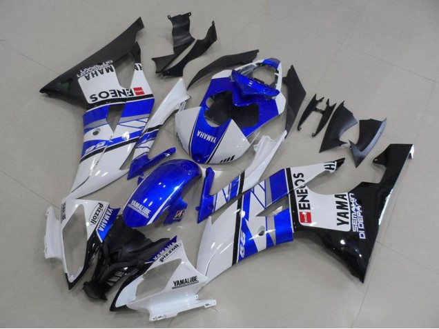 2008-2016 White Blue Glossy Black ENEOS Yamalube Yamaha YZF R6 Motorcycle Fairings UK