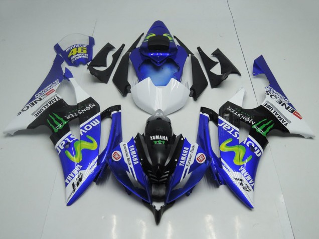 2008-2016 Blue White Glossy Black Green Monster MoviStar Yamalube ENEOS Yamaha YZF R6 Motorcycle Fairings UK