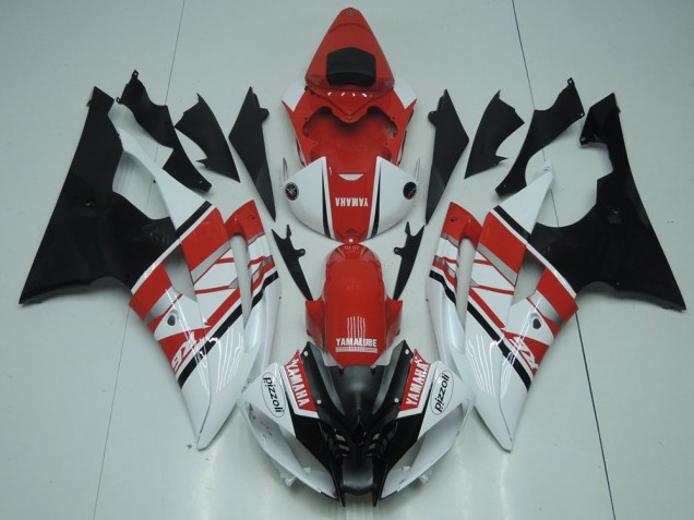2008-2016 White Red Black Yamaha YZF R6 Motorcycle Fairing UK