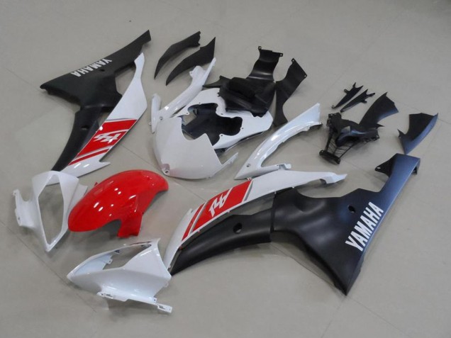 2008-2016 White Red Matte Black Yamaha YZF R6 Motorcycle Fairing Kits UK