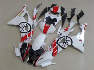 Buy 2008-2016 White Red Glossy Black Yamaha YZF R6 Motorcycle Fairings Kit UK