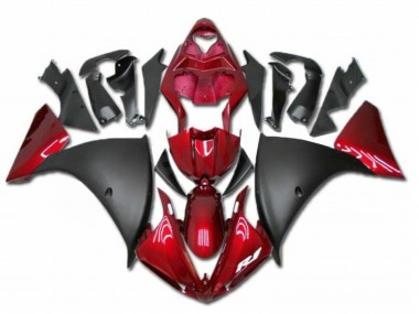 Buy 2009-2011 Red Matte Black Yamaha YZF R1 Motorcycle Fairings UK