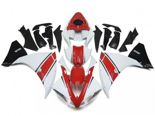 2009-2011 White Red Black Yamaha YZF R1 Motorcycle Fairings UK