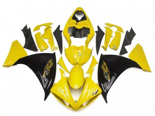 2009-2011 Yellow Black Yamaha YZF R1 Motorcycle Fairings UK